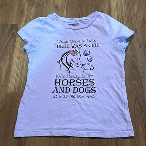 Kids size 12 tshirt handmade by a friend on a Amazonessentials tshirt